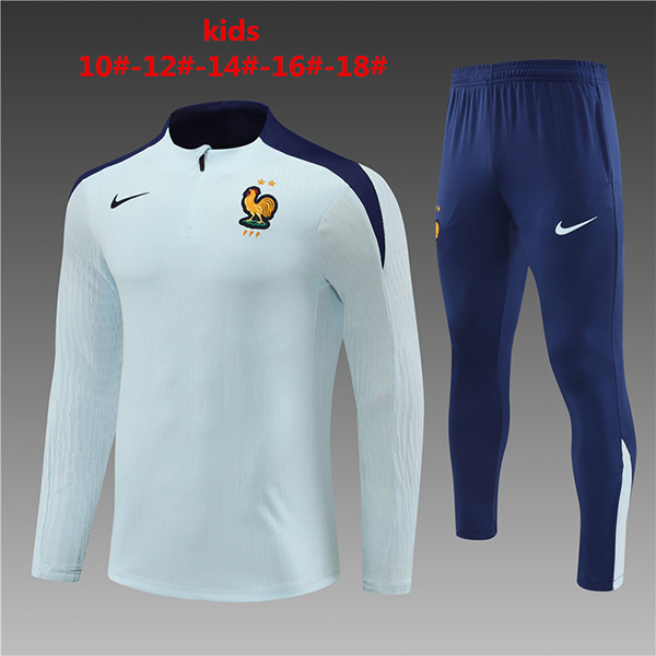 2024-25 France Half zipper Kids training suit