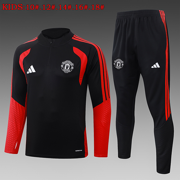 2026-27 Man Black Half zipper kids Training suit