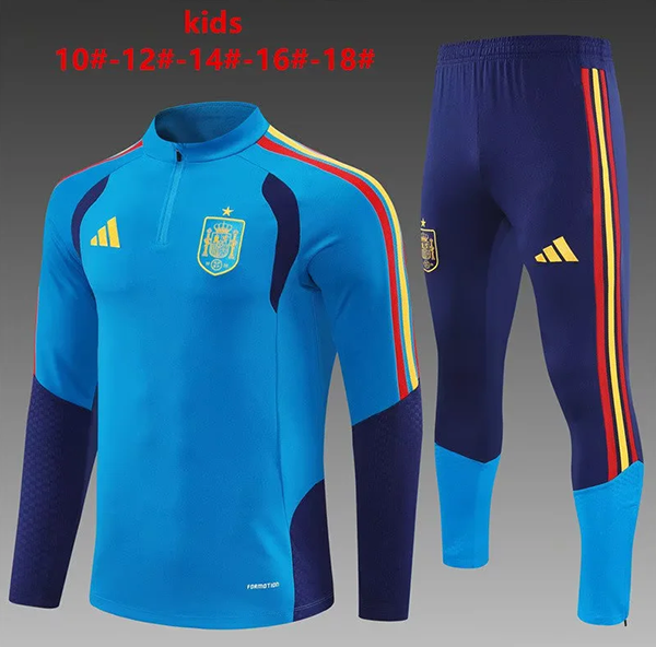 2026-27 Spain Half zipper Kids Training Suit