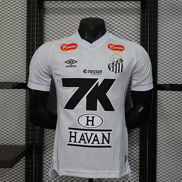 2025-26 Santos home player version with sponsor
