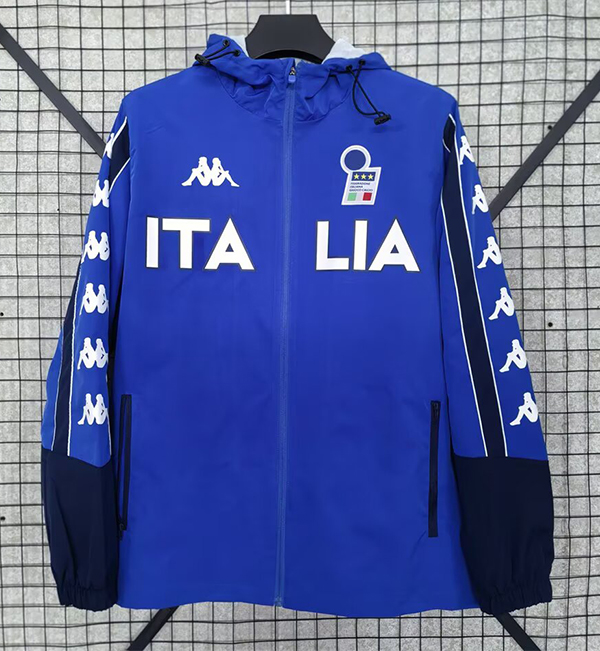 2025-26 Italy Retro Blue windbreaker