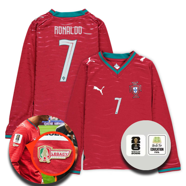 2026 Portugal home long sleeves & legend patch