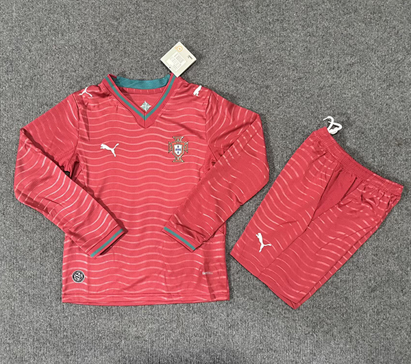 2026 Portugal home long sleeves kids