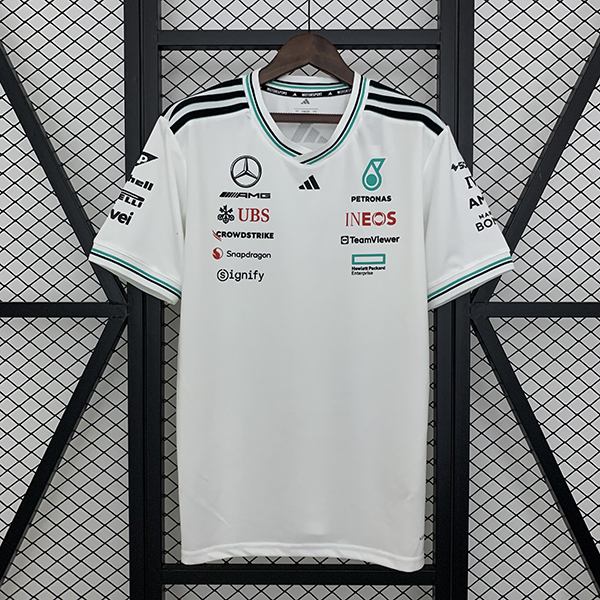 2025 F1 Formula Mercedes white t-shirt