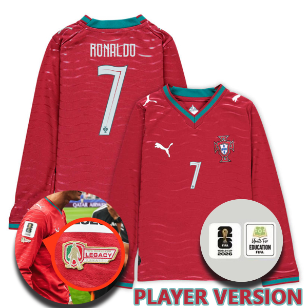 2026 Portugal home long sleeves Player Version & legend patch
