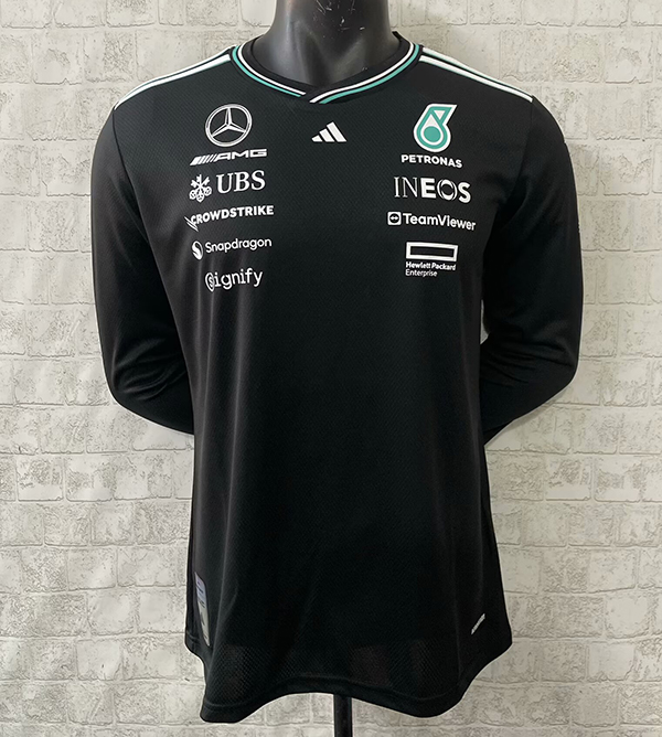 2025 F1 Formula Mercedes black long sleeve