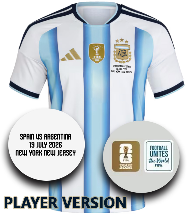 2026 World Cup Final Argentina home Player Version