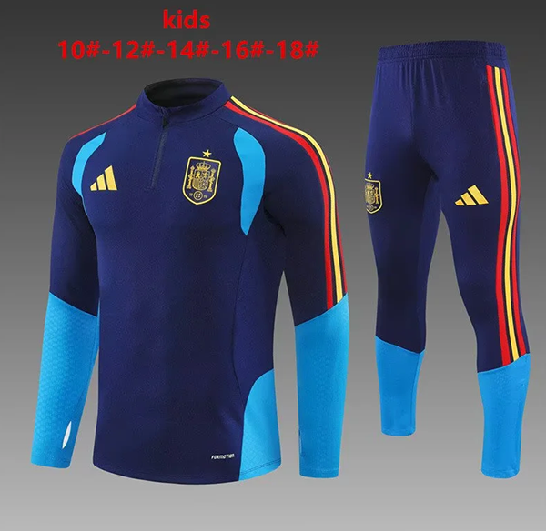 2026-27 Spain Half zipper Kids Training Suit
